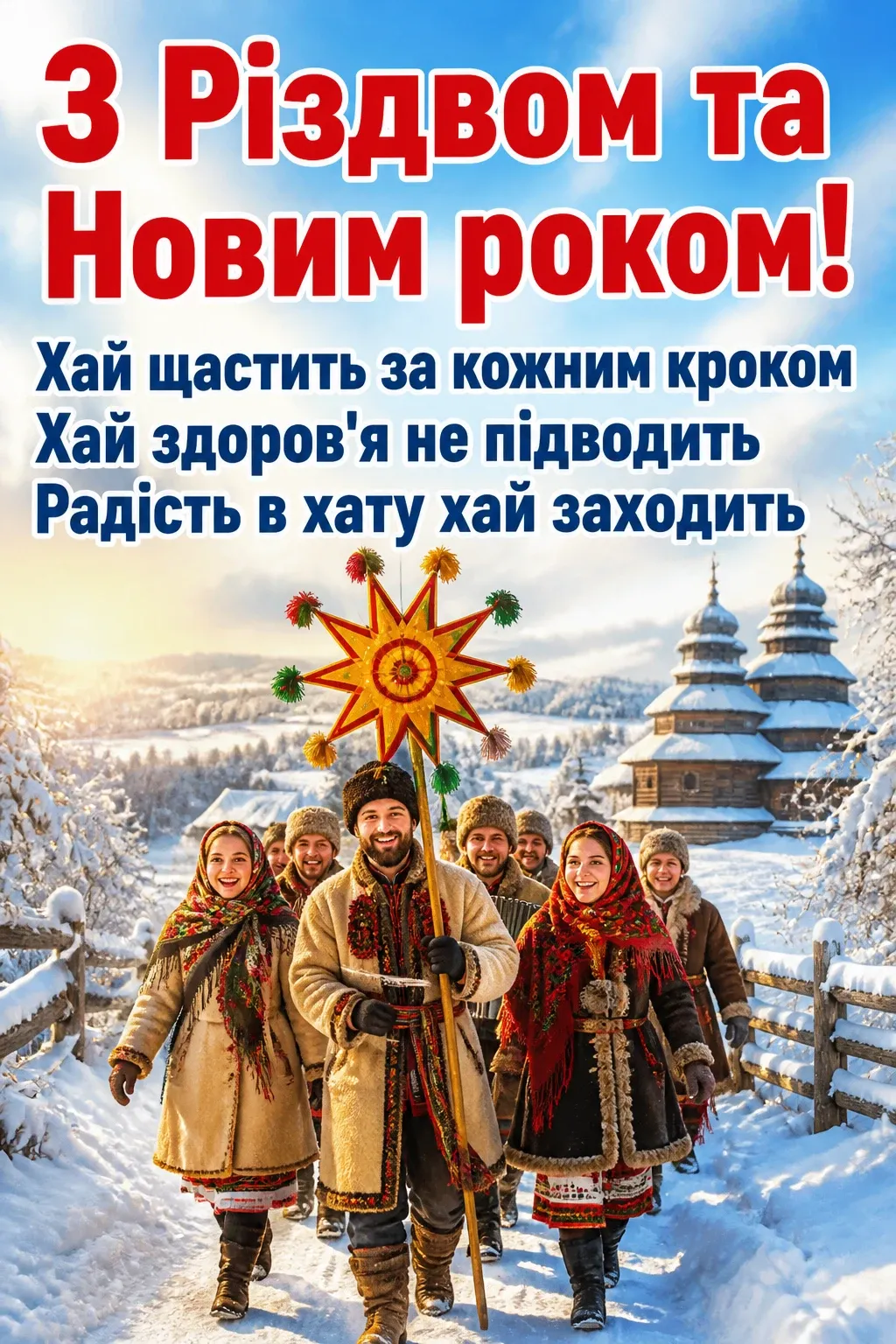 гарні привітання з різдвом та новим роком