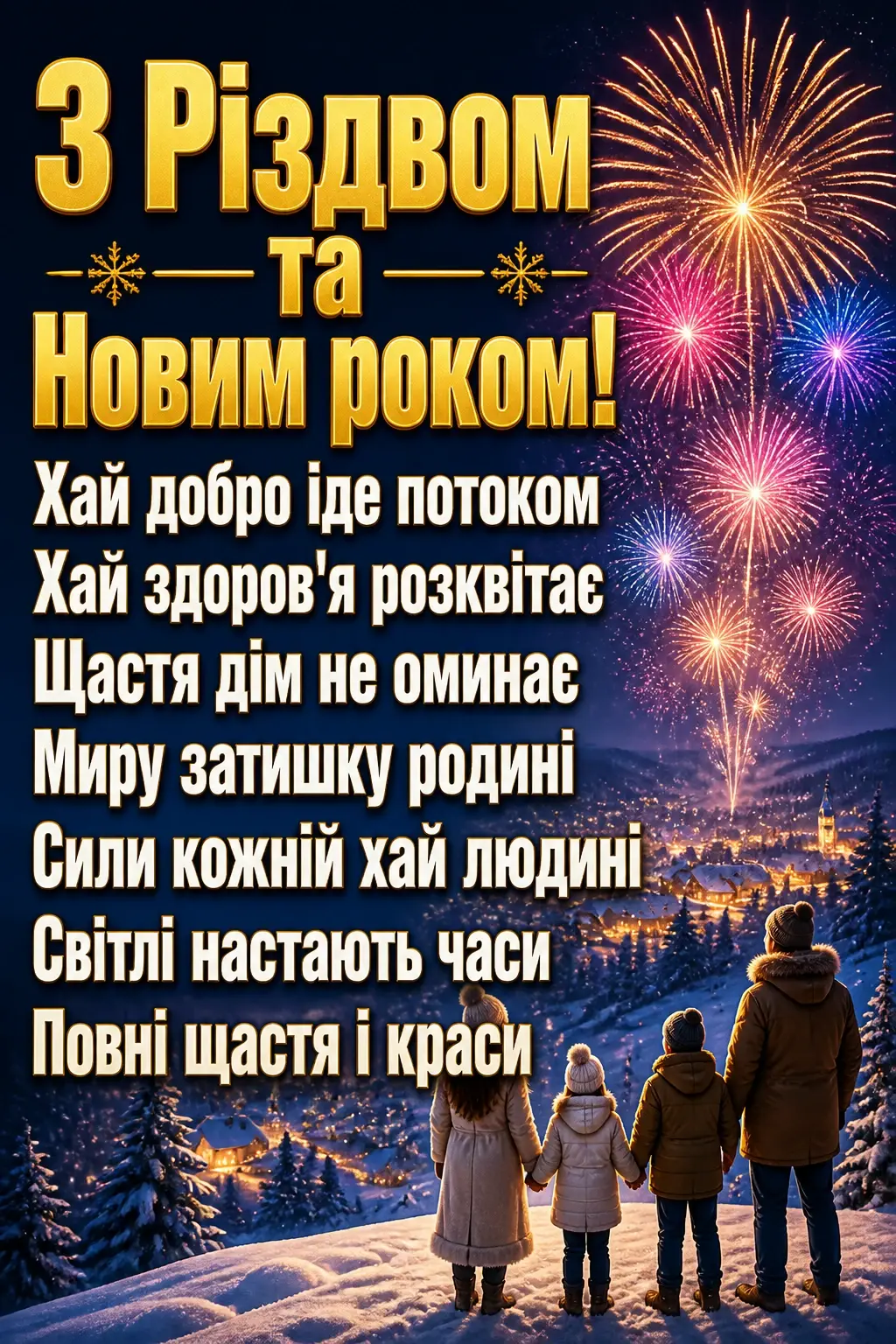 гарні привітання з різдвом та новим роком