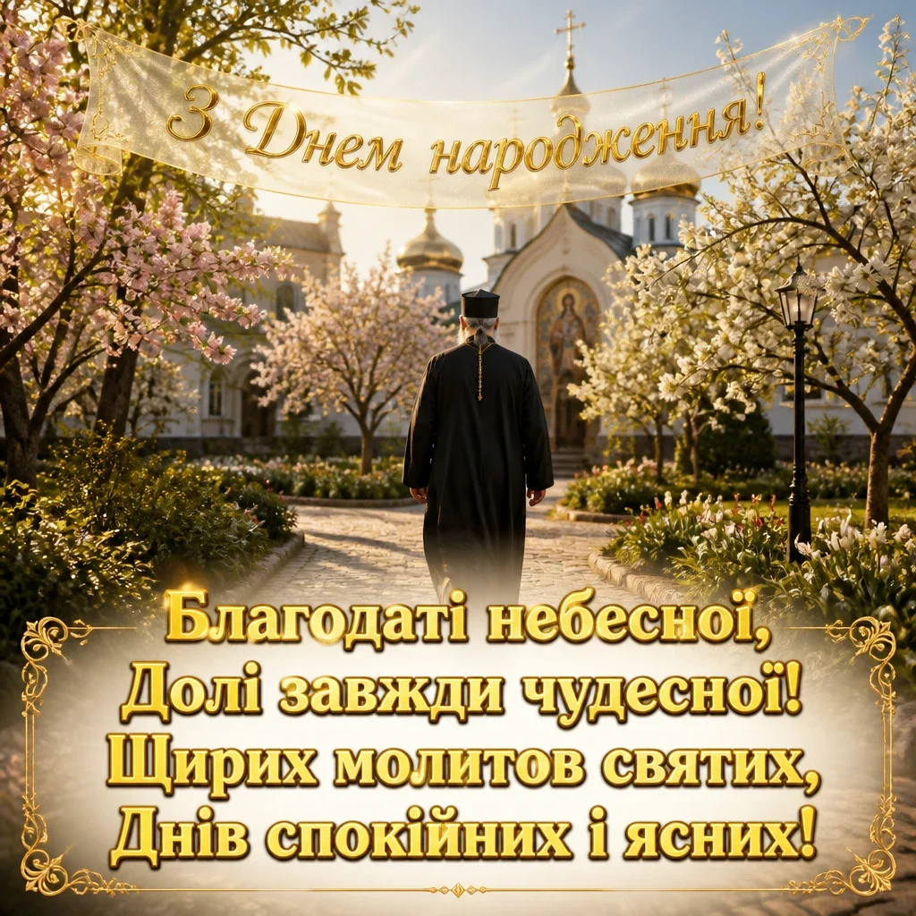 привітання з днем народження священика своїми словами