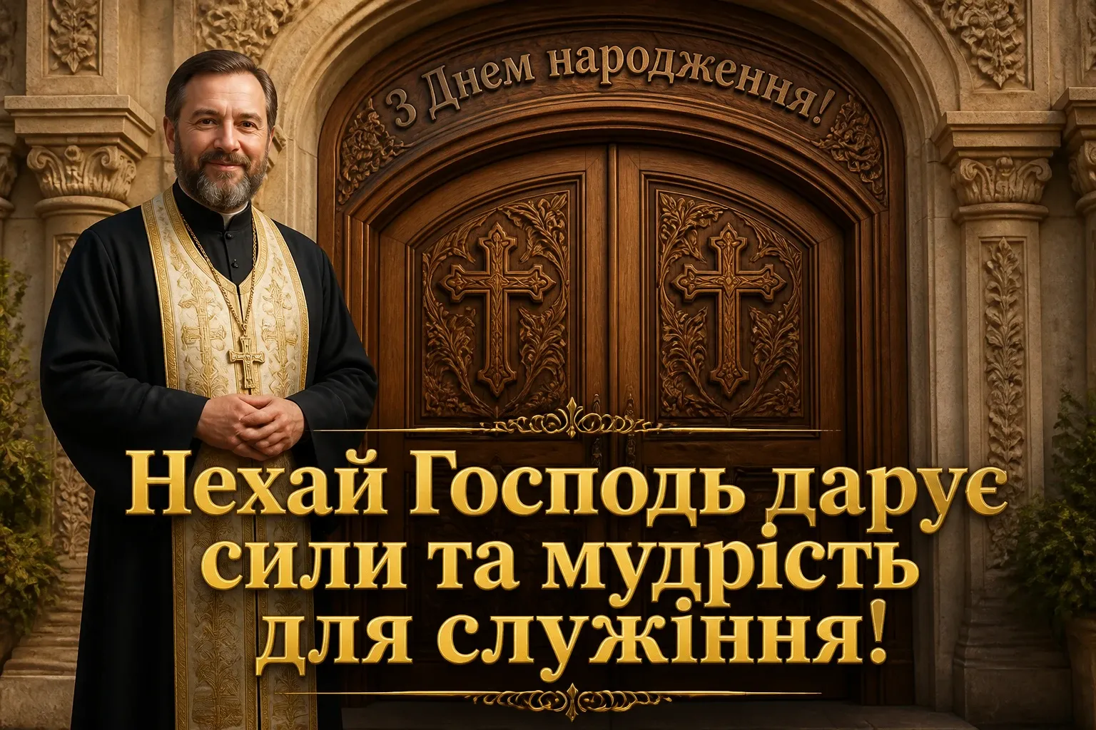 привітання з днем народження священика своїми словами