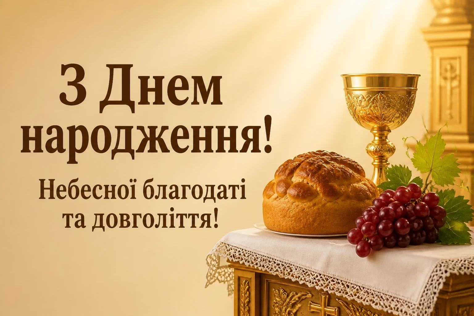 привітання з днем народження священика своїми словами