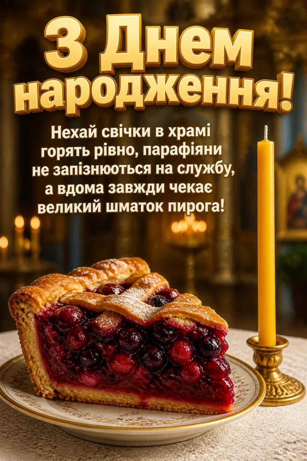 привітання з днем народження священика своїми словами
