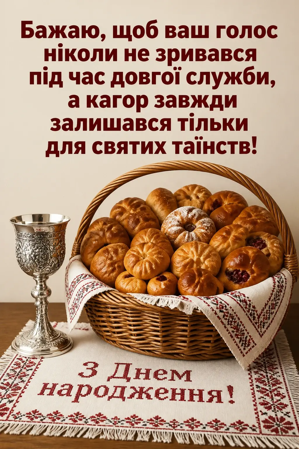 привітання з днем народження священика своїми словами