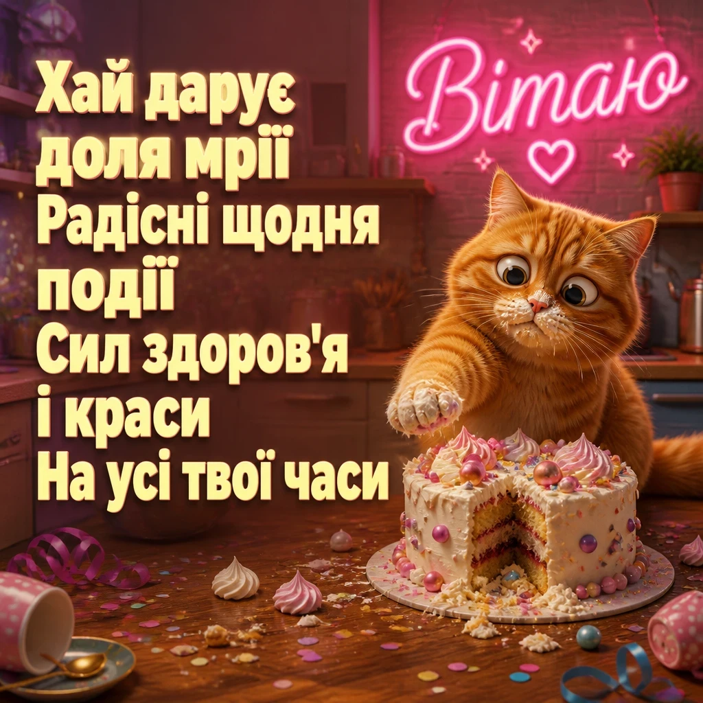 привітання жінці своїми словами