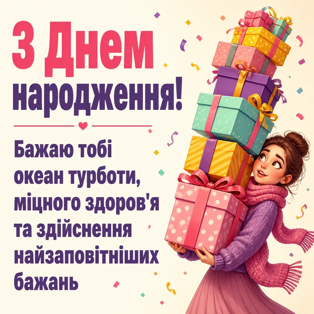 привітання жінці своїми словами