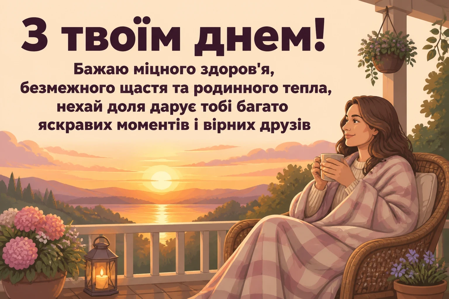 привітання жінці своїми словами