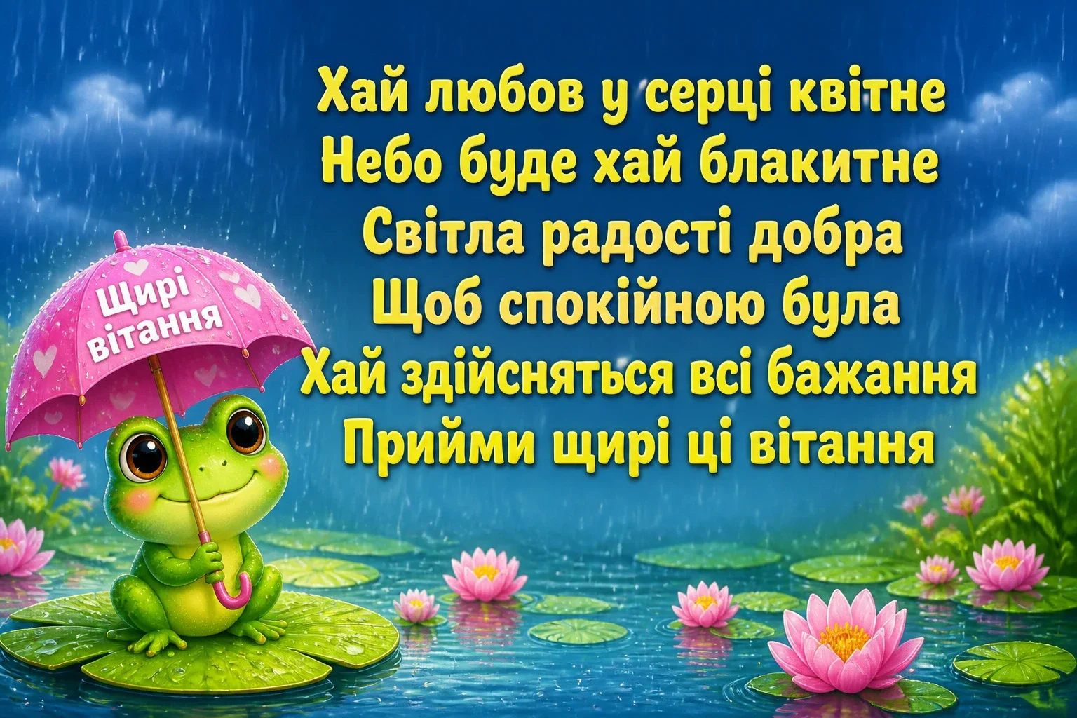 привітання жінці своїми словами
