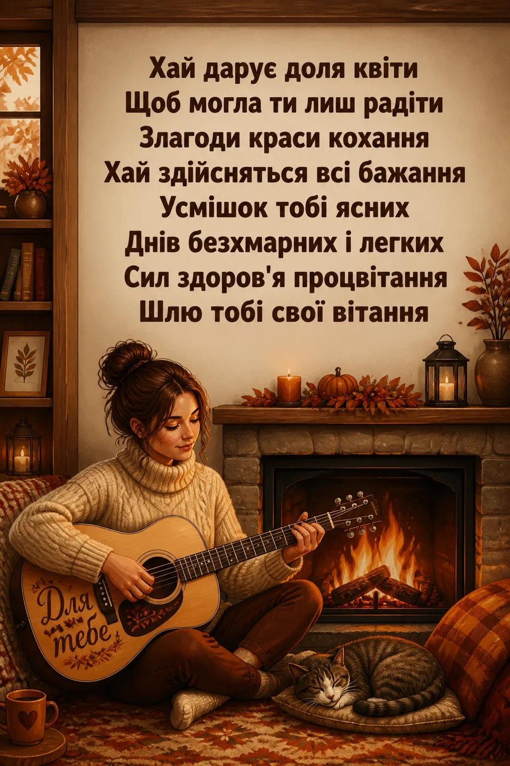 привітання жінці своїми словами