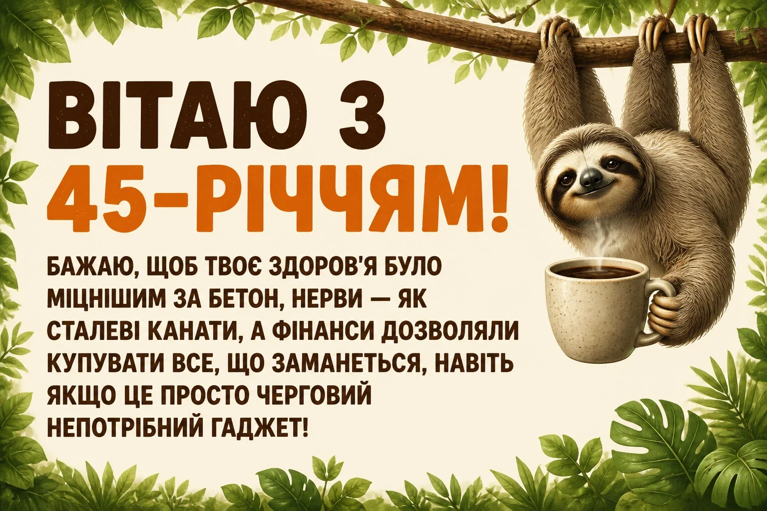 привітання 45 років чоловіку прикольні привітання 45 років чоловіку прикольні