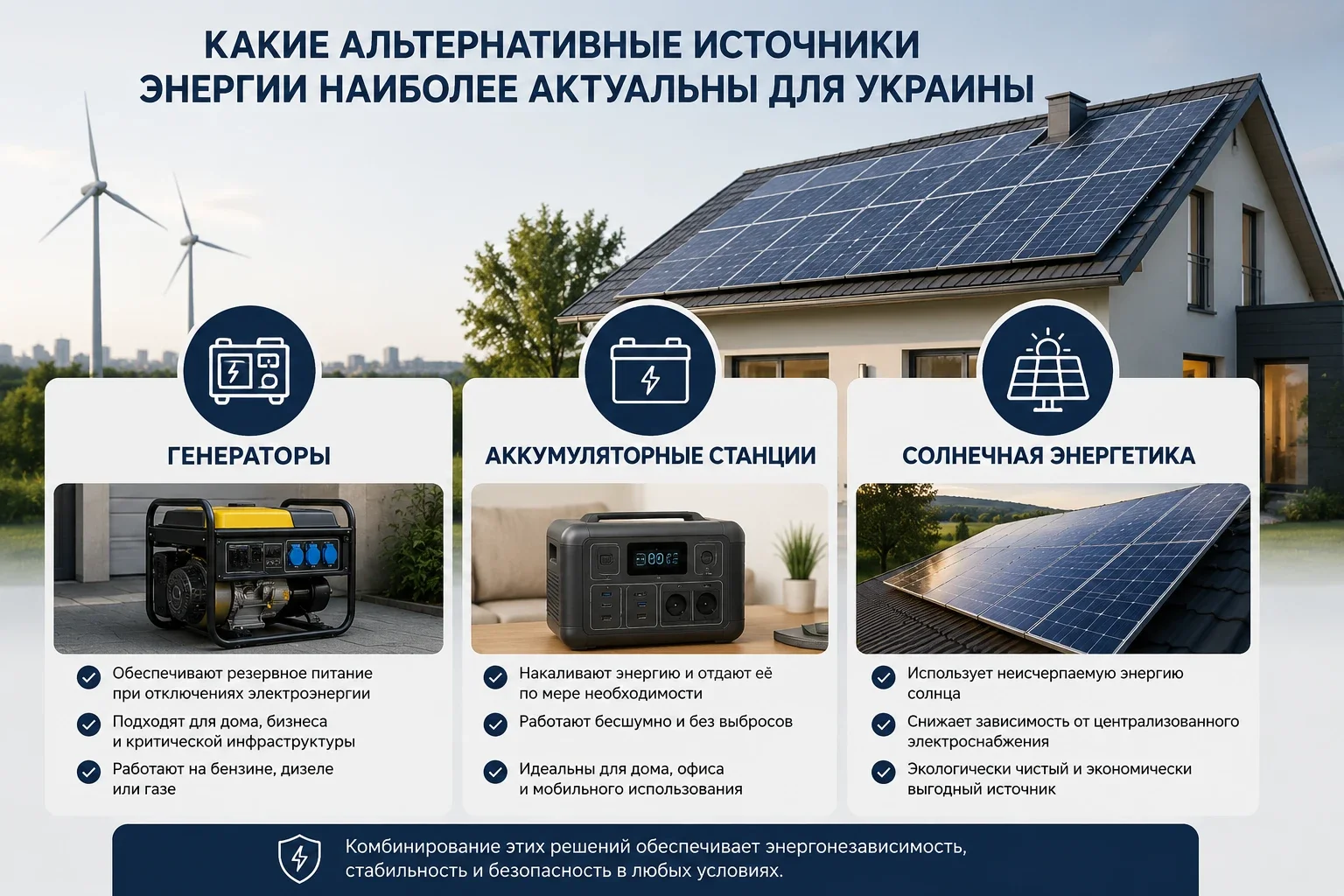 Какие альтернативные источники энергии наиболее актуальны для Украины